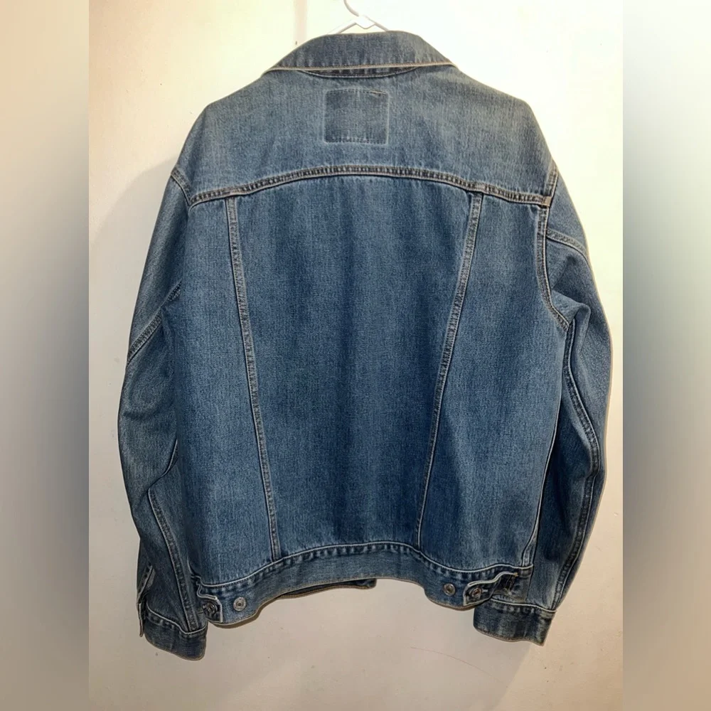Levi Strauss Signature Standard Trucker  Jean Blue Denim Jacket Men's Size Lg. - Picture 7 of 11